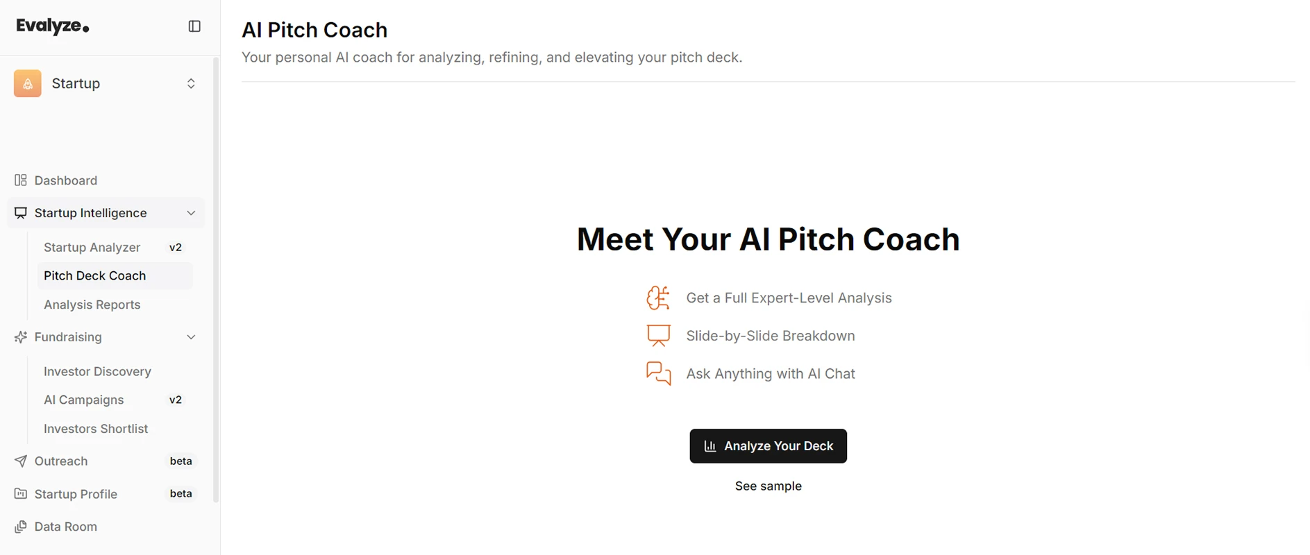 AI Pitch Coach Dashboard