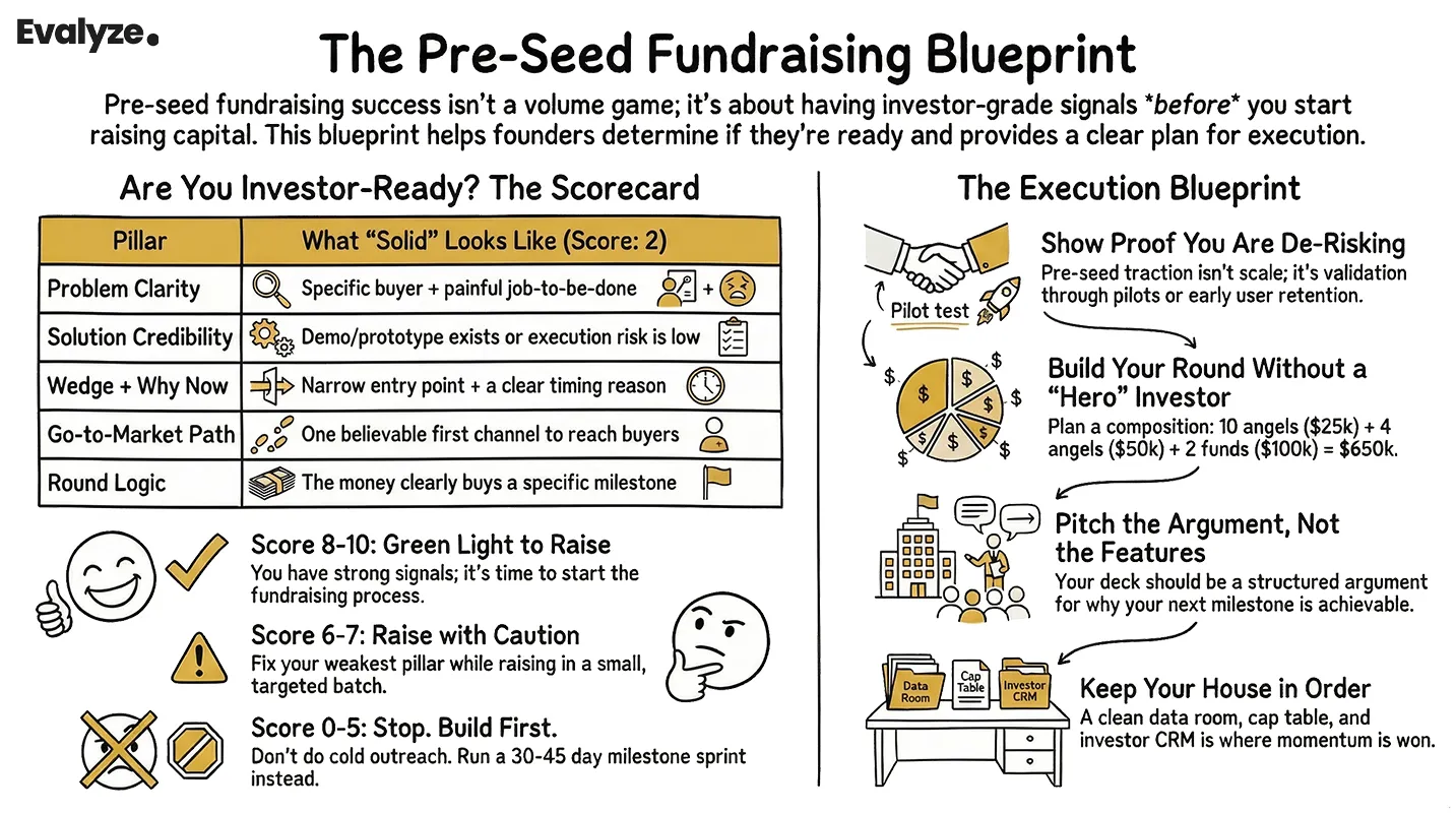 Pre-Seed Fundraising Checklist Infographic