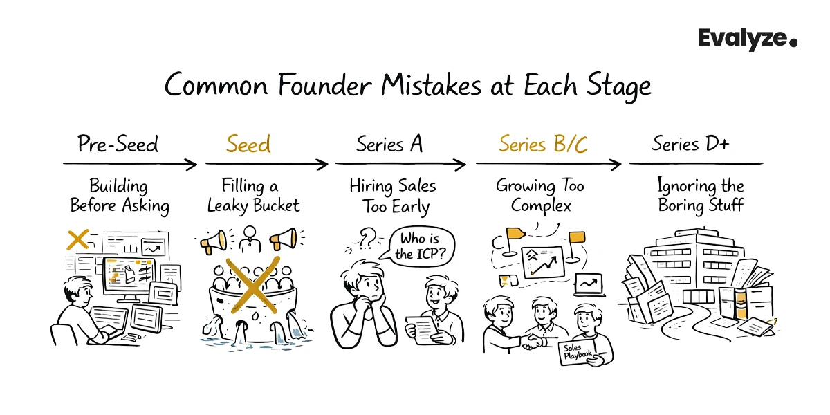 Common Founder Mistakes at Each Stage